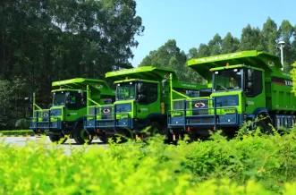 full electric wide-body truck trial in open-pit coal mine